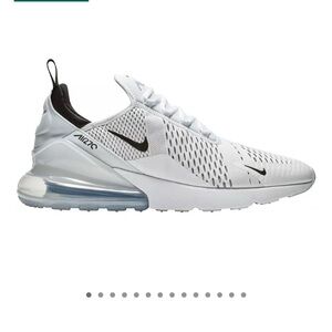 Nike White and Black Air Max 270 Sneakers